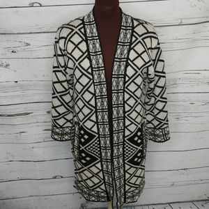 Forever 21 Black and White Chunky Long Sweater